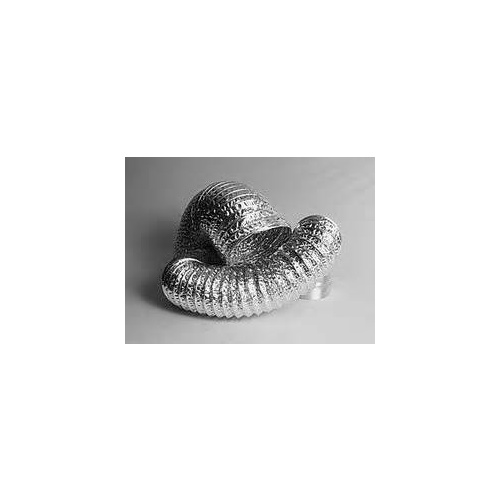 Silver Fan Duct 125mm x 5m Nude Ducting boxed silver inside silver outside