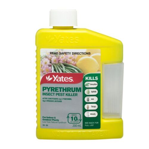 Yates Pyrethrum pesticide - 200ml - Organic - yellow bottle - concentrate