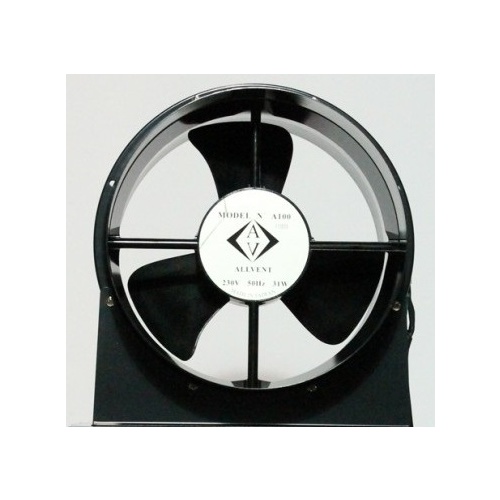 Fan Inline 250mm axial fan 230lps 828 cubic mtrs/hr - Allvent A100 -C4