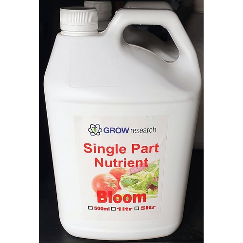 Single Bloom 5l Grow Research Single Part Bloom 5Ltr one part