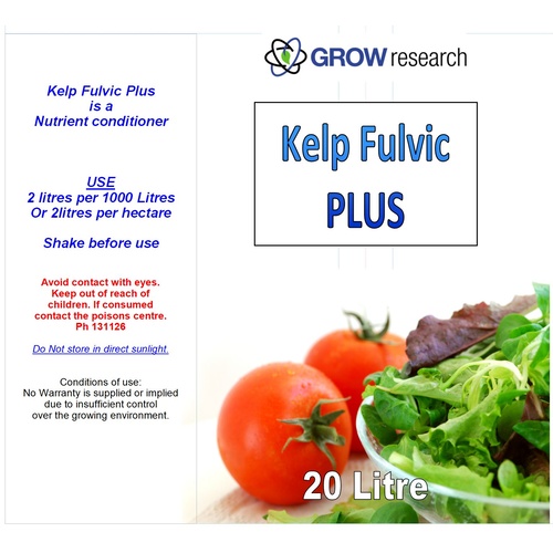 Kelp fulvic plus 20L commercial - farm price only - please call for stock level first