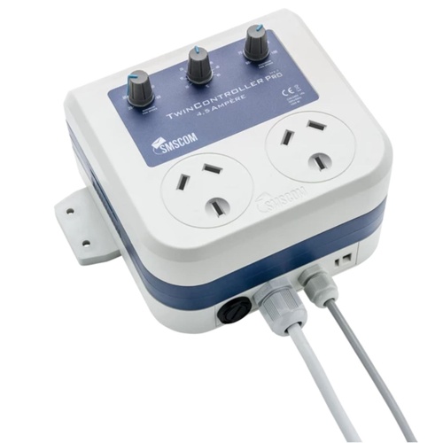 Twin Fan speed controller with temp probe - SMSCOM Twin Controller PRO two fan temperature and speed controller