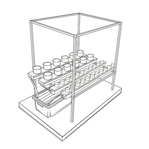 solar 4row solo table -1.5m long 2 rows of solo 100 22plants and 2 rows of solo 150 12 plants