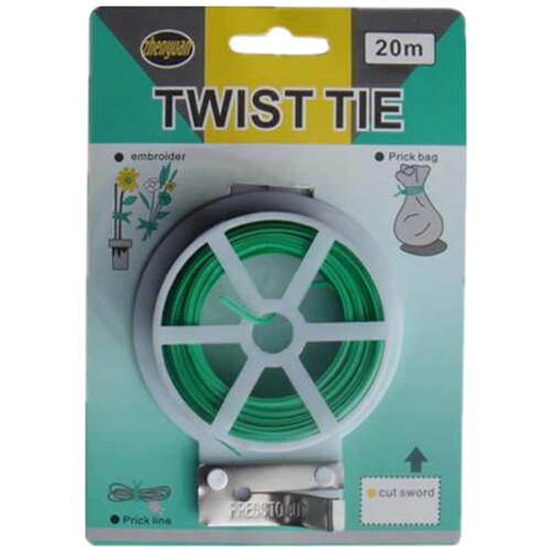 Twist Tie Roll with cutter 20m of plant support