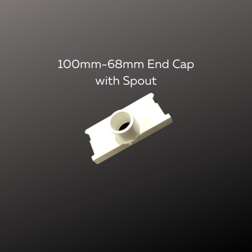 100x68 end with spout (for 25mm PVC)