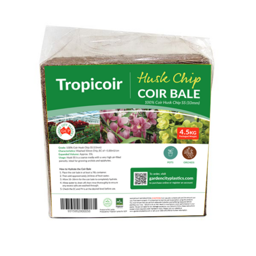 Tropicoir Husk Chip Special - 4.5kg brick bale SS 10mm wrapped GCP