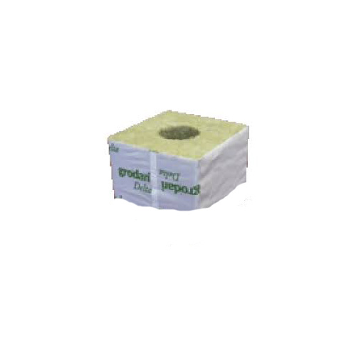 CTN 100mm wrapped cube Grodan Delta 10G - box of 180 - 40mm hole - 100mm high