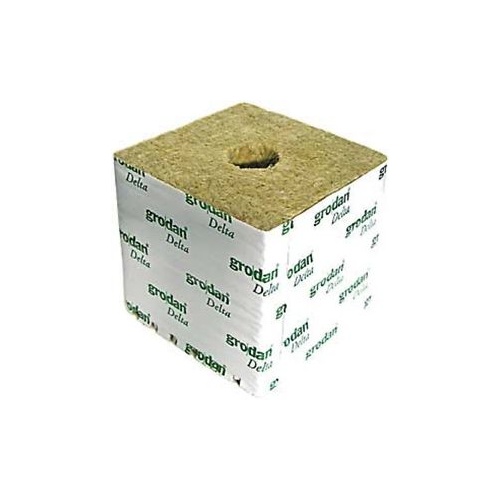 Carton 150mm Grodan HUGO block 150x150x150mm x 48 wrapped cubes with 40mm hole each - (48 to carton)