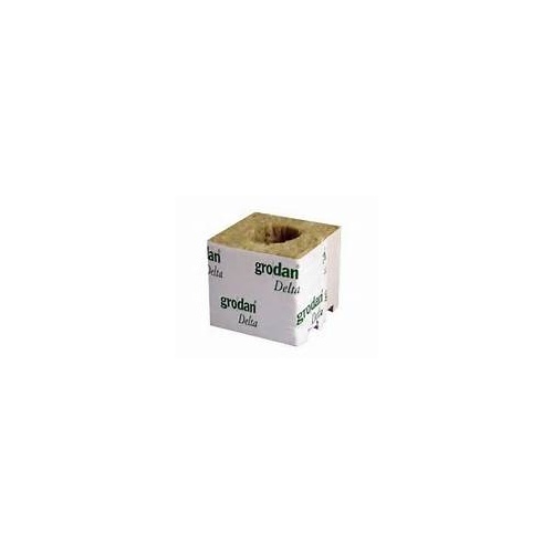 75mm CARTON WITH HOLE wrapped cube - Grodan Rockwool Delta 4G 42/40