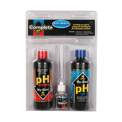 Hy-Gen pH control kit - test solution plus ph up and down