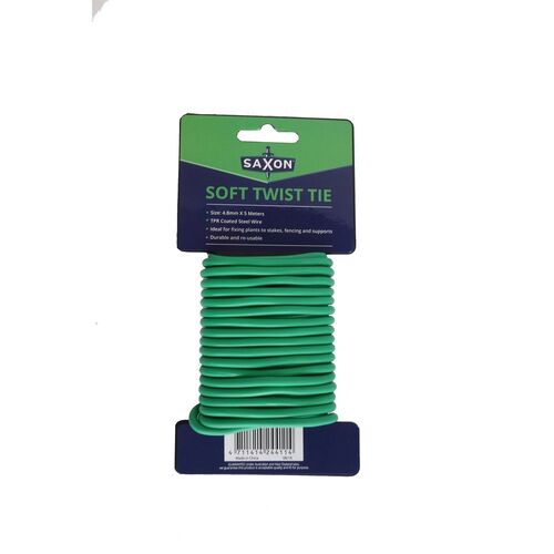 Soft Tie Wire - 4.8mm x 5m - green support wire - Saxon