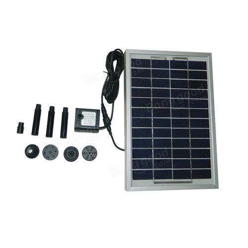 Solar Pump 5W 12V 300mA 380LPH 1.6m head max - solar panel included - direct power from panel to pump